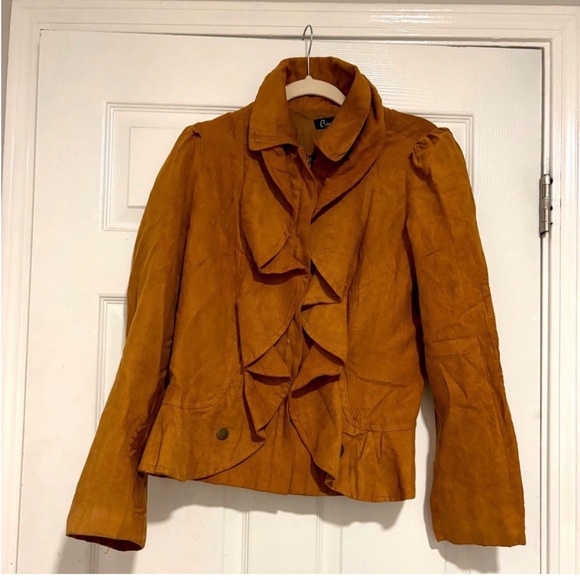 Jackets & Blazers - Vintage Ruffle inspired Sued jacket